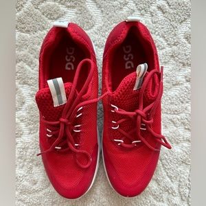 Red sneakers